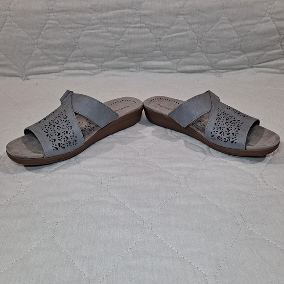 Baretraps JARA Open-Toe Slide Sandals Women's 7M Gray Adj. Hook & Loop Straps - Picture 6 of 14